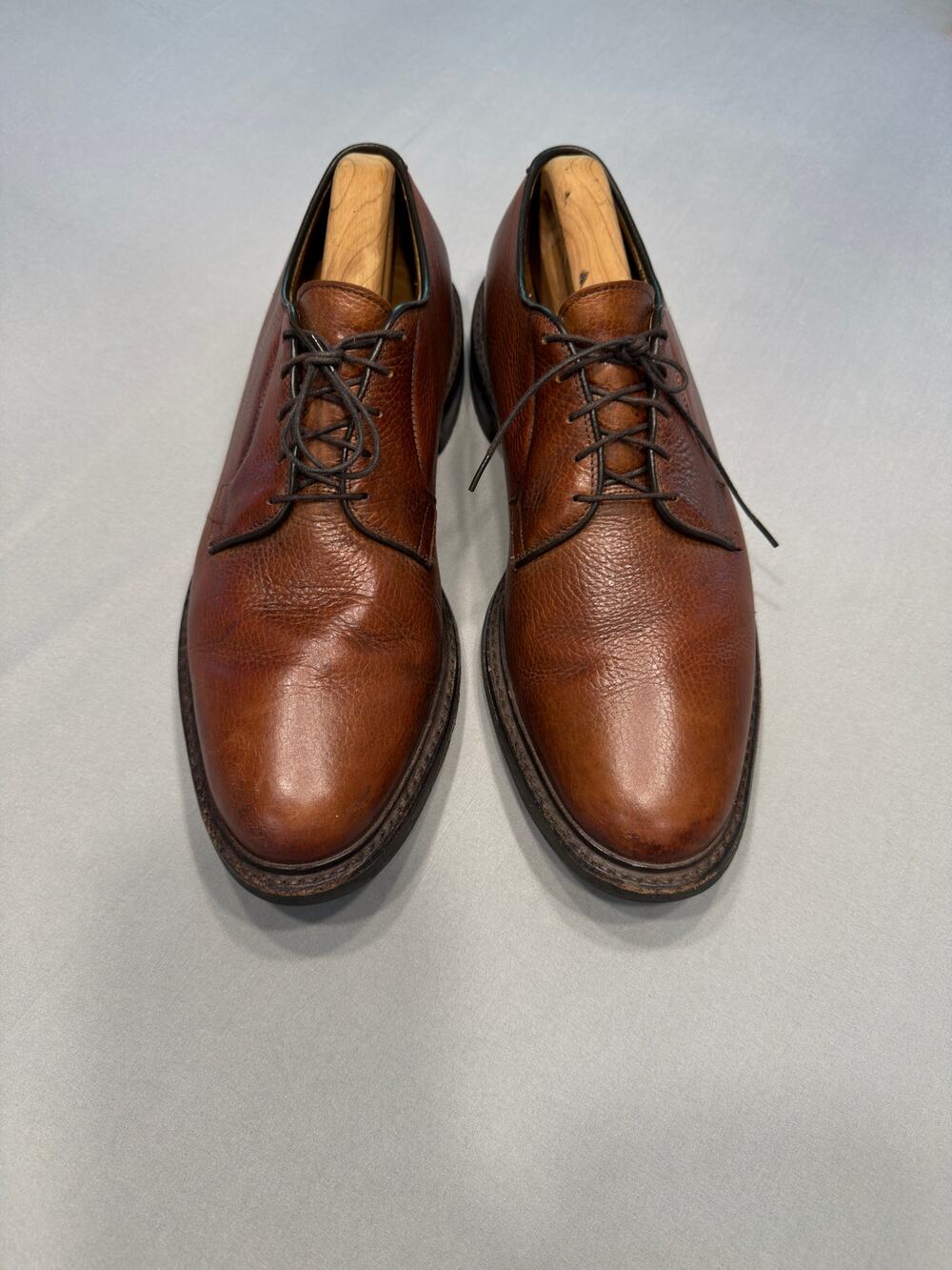Allen Edmonds Men’s Pebble Grain Leather Derby Dress Shoes Brown 11.5 D